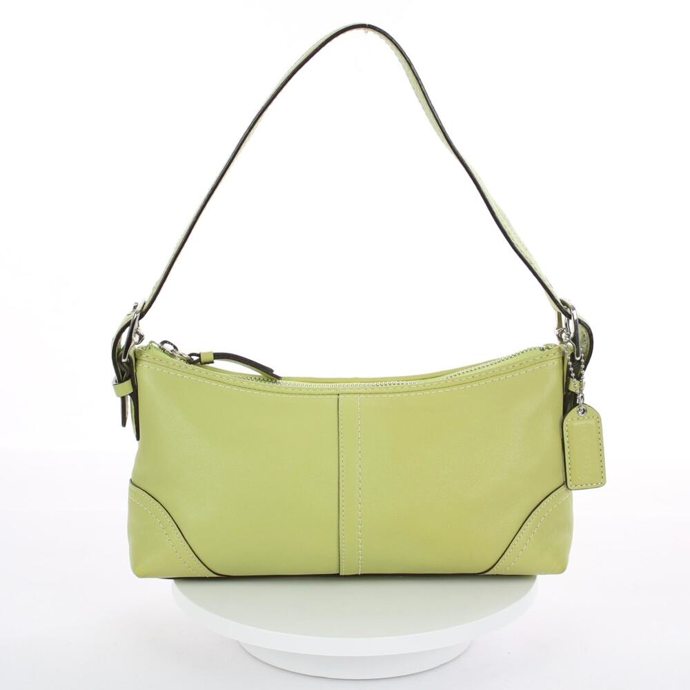 Coach Hamptons Demi Light Green Leather Shoulder Bag J0772-F11195 - Picture 1 of 8